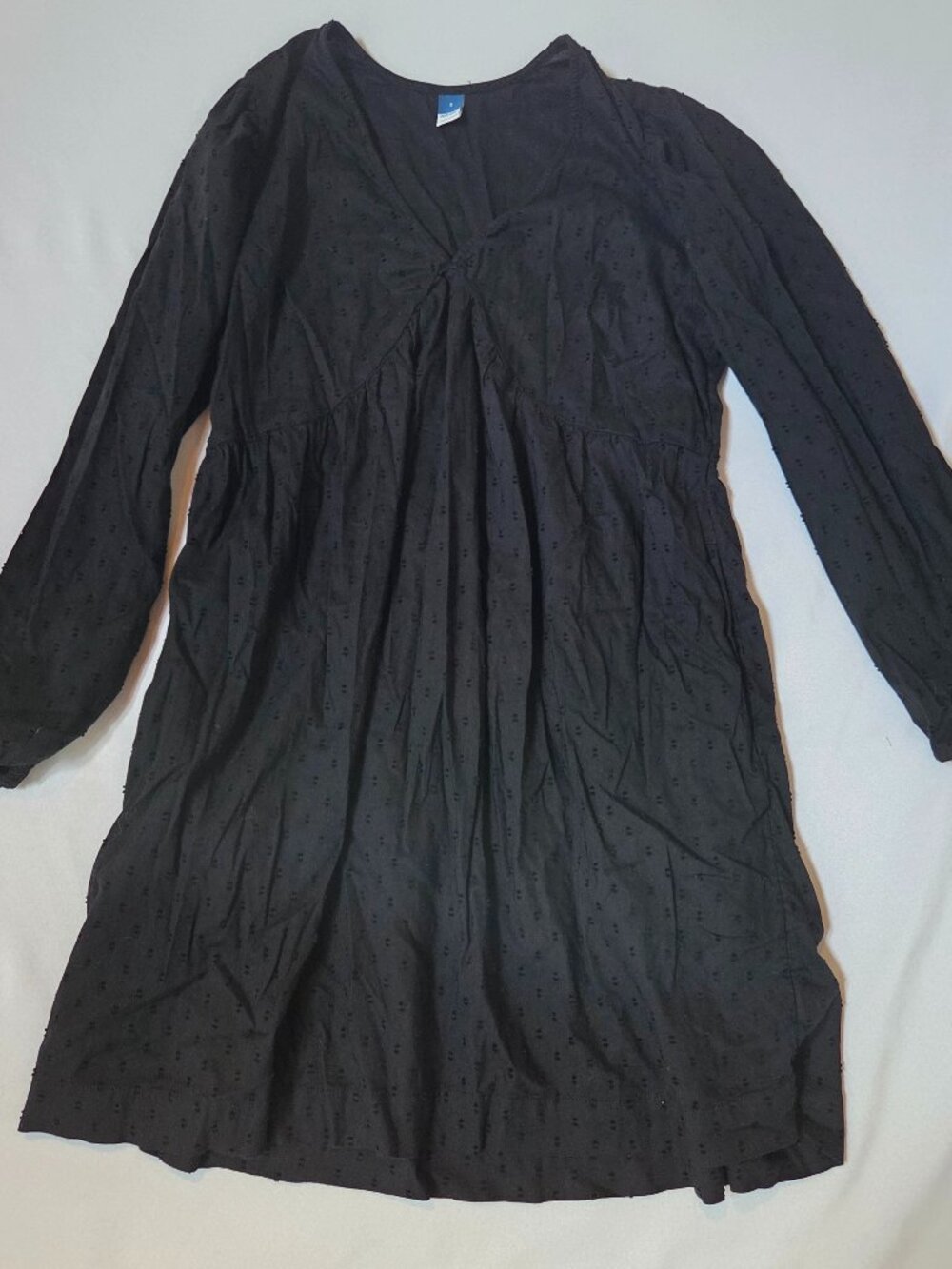 Old Navy Black Textured Dot Dress - Size S